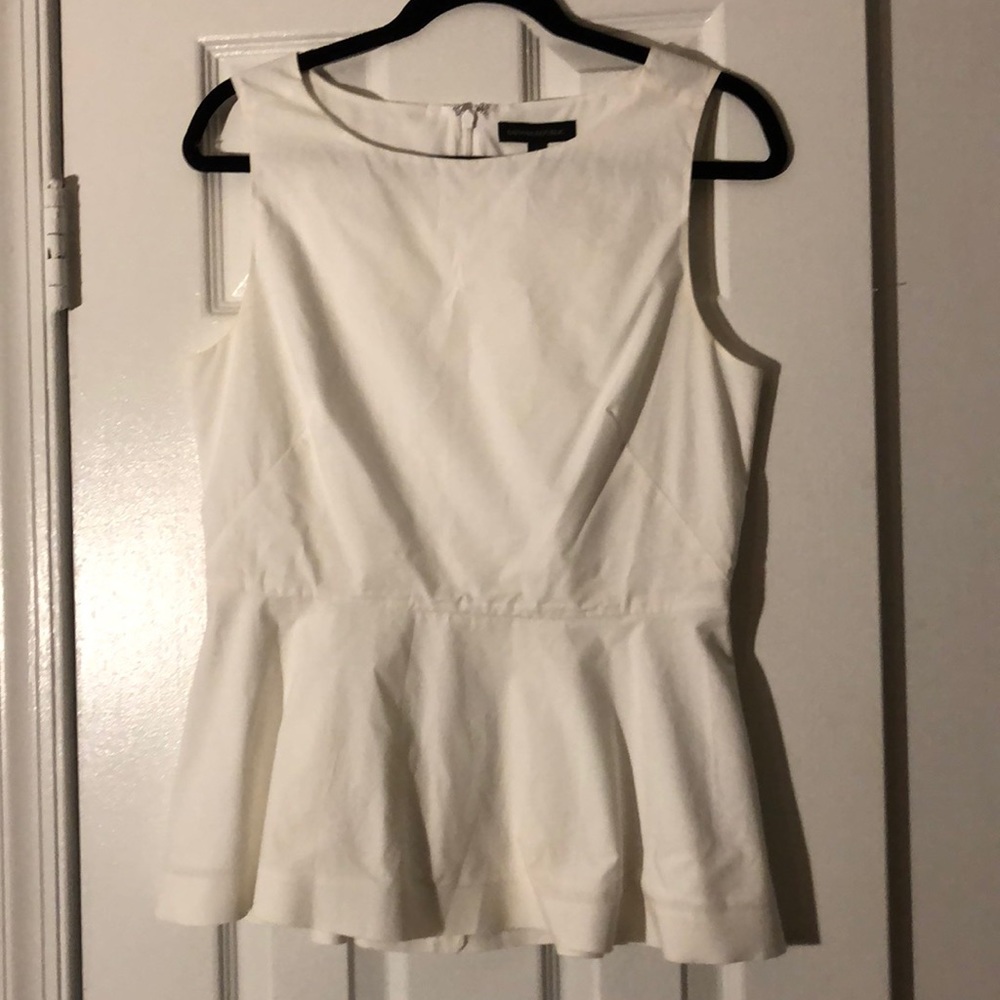 Banana Republic white peplum top